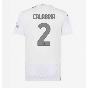 AC Milan Davide Calabria #2 Koszulka Wyjazdowych Kobiety 2023-24 Krótki Rękaw